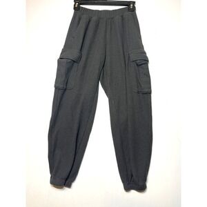 Aerie Charcoal Grey Waffle Knit Cargo Jogger Sweatpants XXS 5876788186